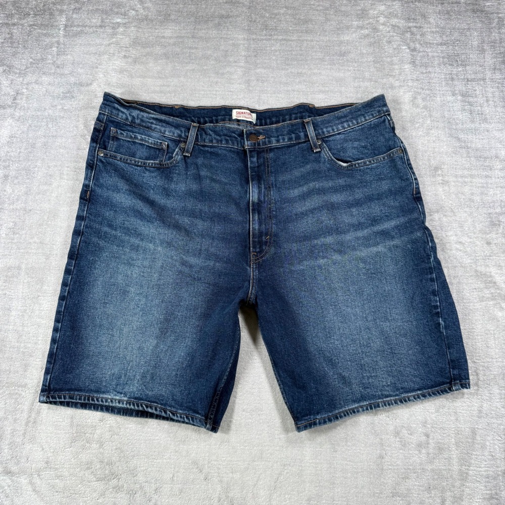 Levi Strauss Shorts Women W42 Signature Blue Denim Medium Wash Casual stretch